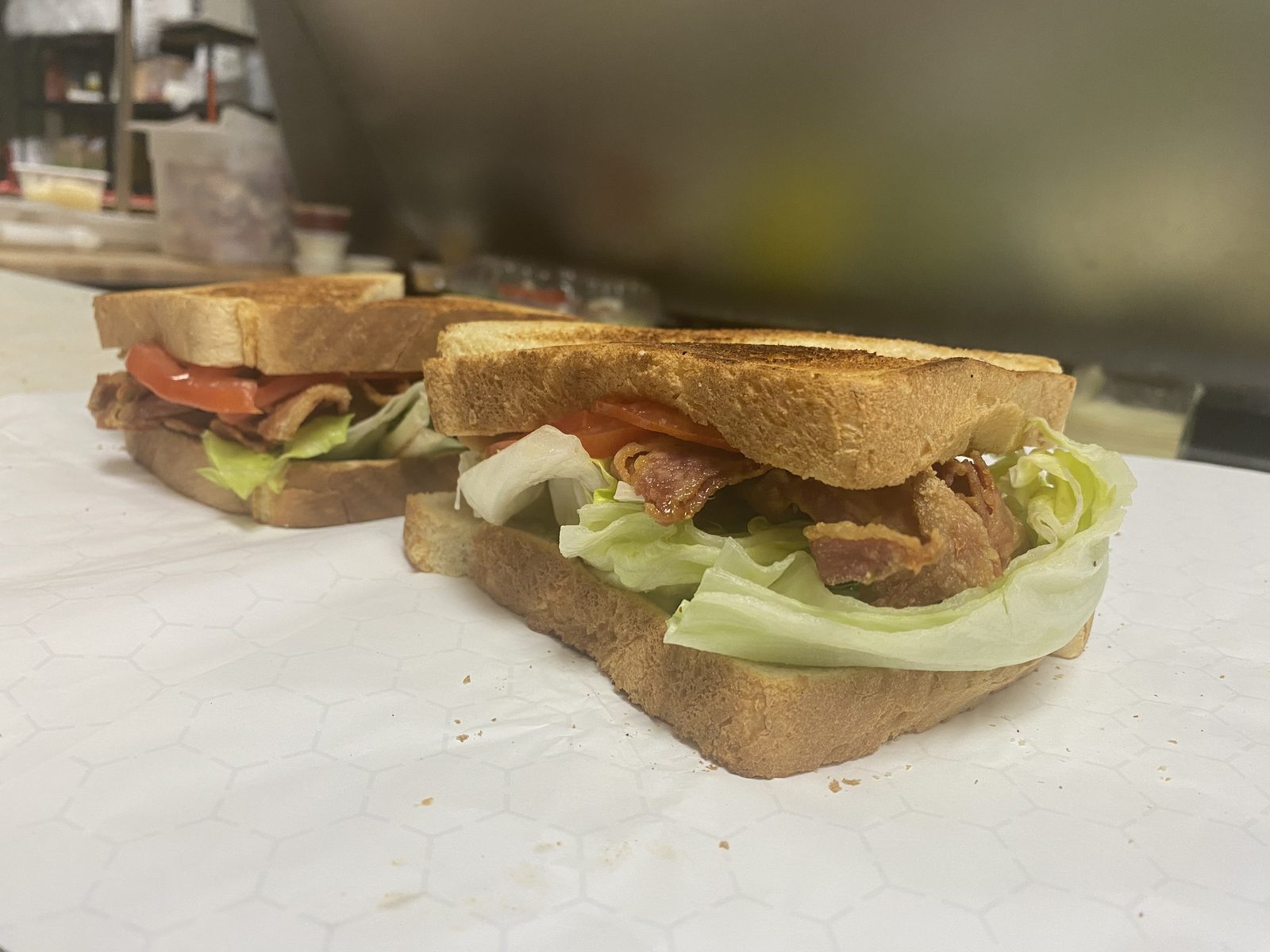 Classic BLT sandwich on toasted bread
